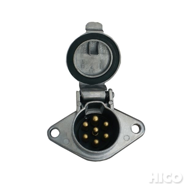 Розетка штифт 7 полюс. N алюміній (контакти штекер) (RIDER) RD 01.02.161,FE07343