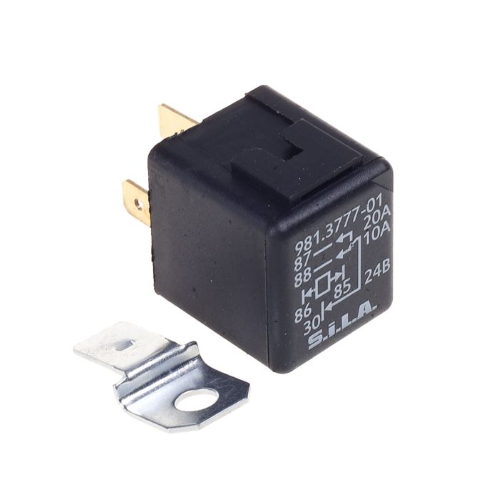 Реле електромагнітне 24В, 5-ти контактне з кронштейном (в-во S.I.L.A. AC) 981.3777-01