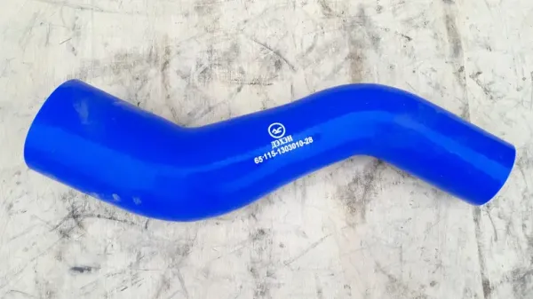 Патрубок відвідний (кривий) (L-320 мм, d1-40 мм, d2-60 мм)(оранж) СИЛІКОН