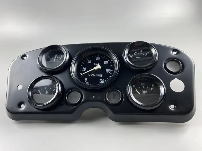 ЩИТОК ПРИЛАДІВ ГАЗ-53 УАЗ У ЗБОРІ 4 ПОКАЖЧИКИ + СПІДОРМЕТР + 3 ""ВІЧКА"ПІДСВІЧУВАННЯ ПАНЕЛЬ ПРИЛАДІВ