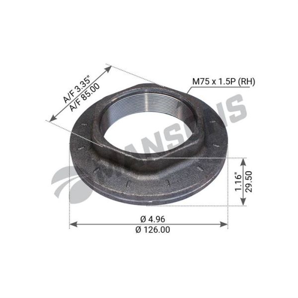 Гайка осі SAF S9-4218 SW85 права,1011008600,FE177805,SAMPA075.182