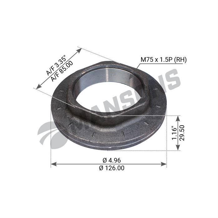 Гайка осі SAF S9-4218 SW85 права,1011008600,FE177805,SAMPA075.182