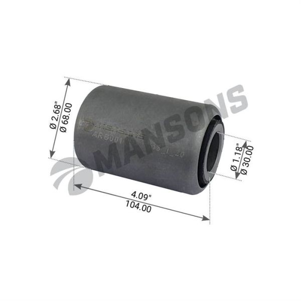 Сайлентблок 30x68x104 ресори FRUEHAUF,YORK,4177301000,FE07826,AUG52217