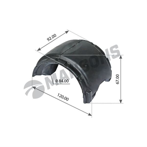 Втулка стабілізатора заднього Scania1772693,FE35656,AUG56635,SAMPA040.304