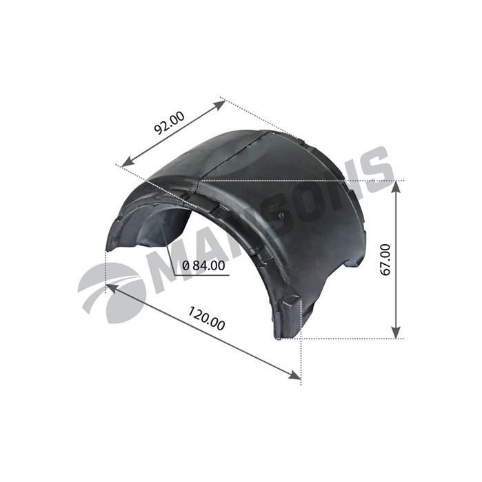Втулка стабілізатора заднього Scania1772693,FE35656,AUG56635,SAMPA040.304