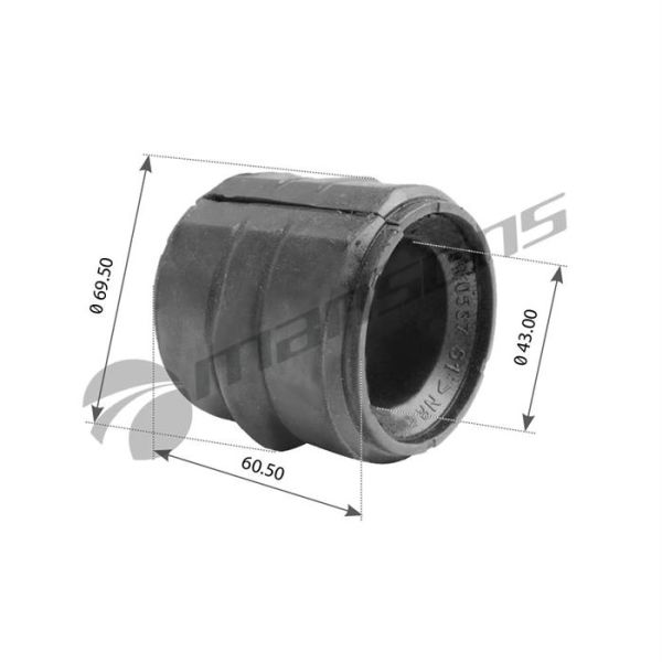 Втулка стабілізатора переднього DAF 95/95XF,1291233,1732887,FE35166,AUG51856,SAMPA050.030