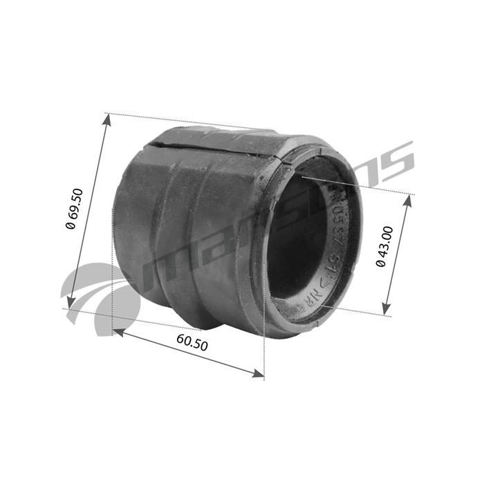 Втулка стабілізатора переднього DAF 95/95XF,1291233,1732887,FE35166,AUG51856,SAMPA050.030