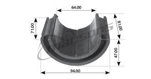 Втулка стабілізатора заднього IVECO,DAF 95,8169892,0298498,FE19311,DT5.13106,SAMPA060.048
