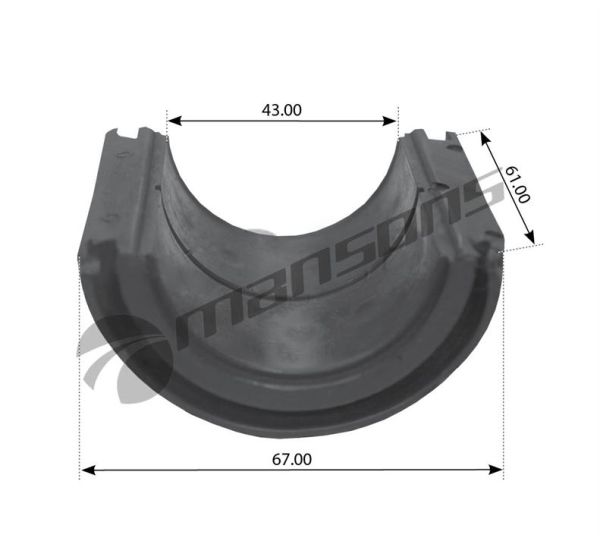 Втулка стабілізатора переднього MAN F90/F2000,81437040057,FE05033,SAMPA020.008,AUG51397