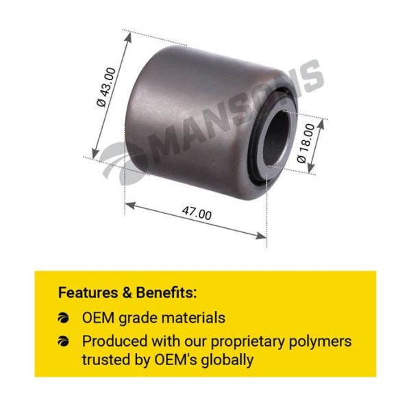 Втулка стабілізатора переднього MAN81962100630,FE100159,SAMPA023.110