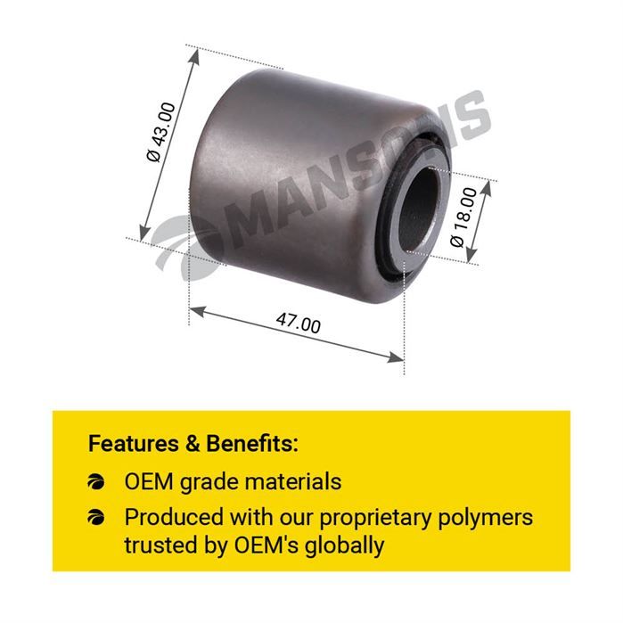 Втулка стабілізатора переднього MAN81962100630,FE100159,SAMPA023.110