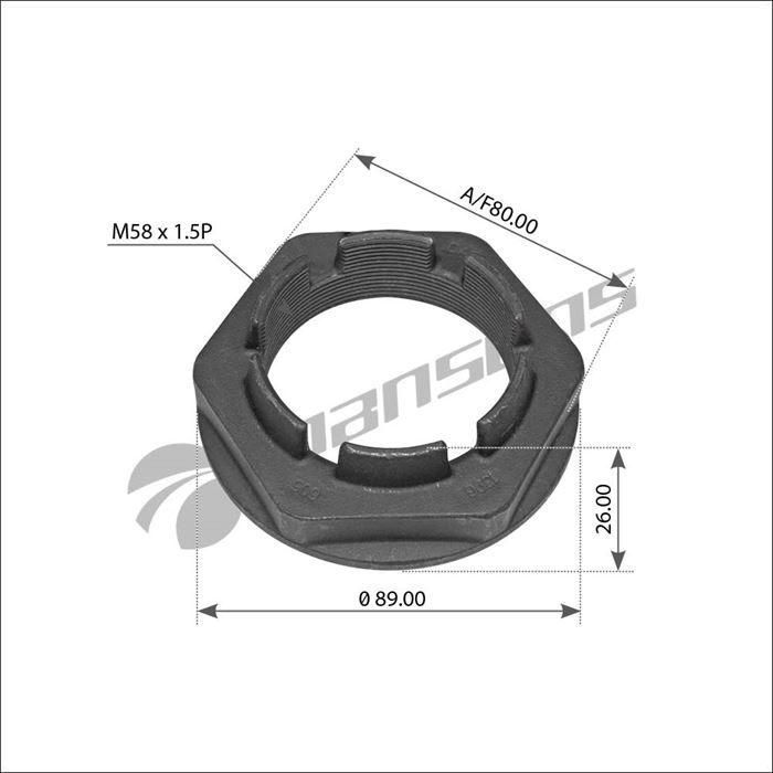 Гайка ступиці передньої DAF CF65/CF75/CF85/ LF55/XF/XF105,1697215,1396606,FE35863,SAMPA050.312