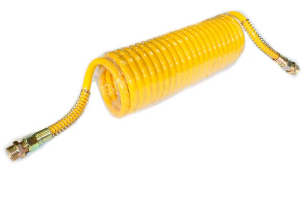 Шланг повітряний кручений М22х1,5/М16х1,5 жовтий L=3,5 м (в-во S.I.L.A. AC) 1294458 PA12