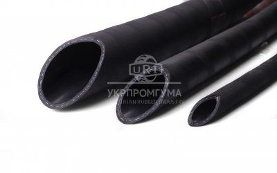 Рукав маслобензостійкий спіральний типу РБС-75х4,5 єршований з чотирма хомутами