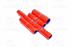Патрубки радіатора КРАЗ 6510 (СИЛІКОН червоний, комплект 4 штуки),6437-1303024/25