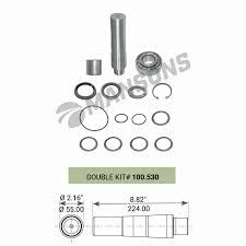 Ремкомплект шкворня DAF CF75/85, XF95/105 (на сторону),104471FE,230.061CEI,050.567SAMPA
